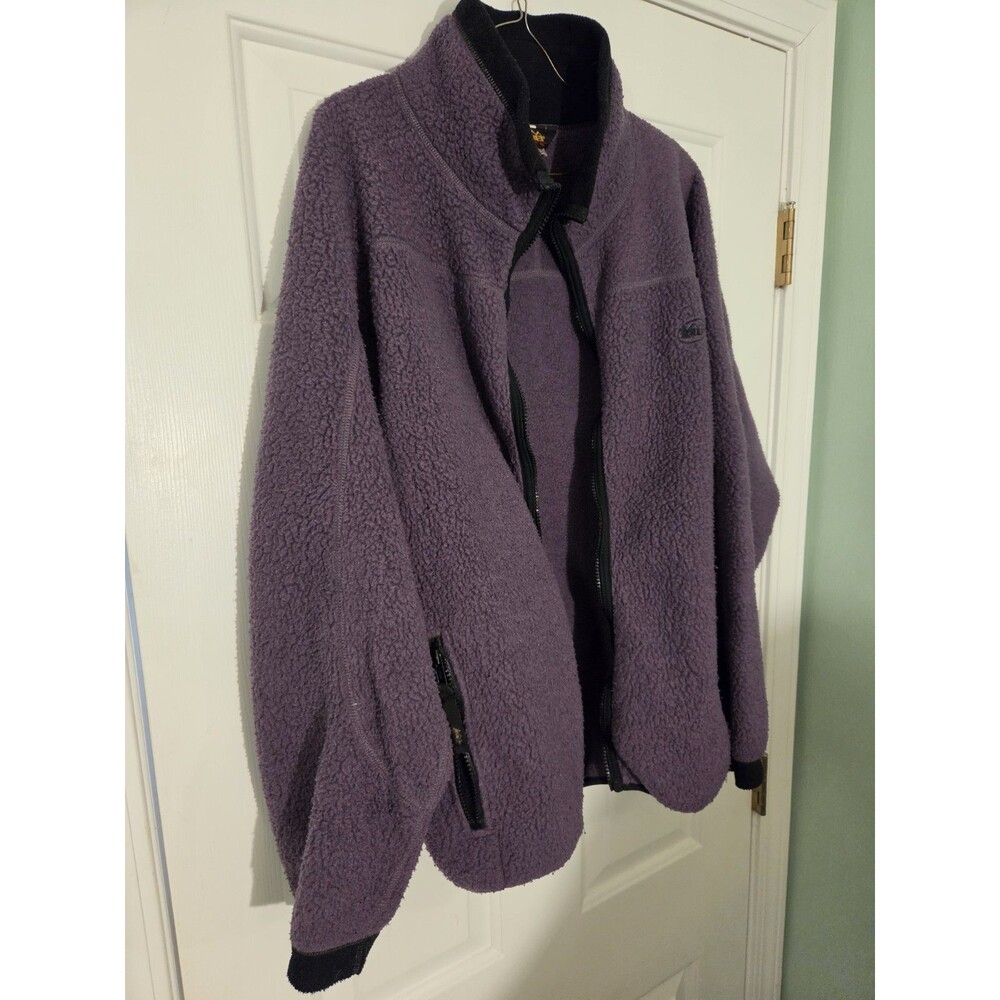Vintage REI Plum Large Polartec Zip Up Fleece Jacket Retro Women's Warm Cozy